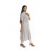 Grey Stripe Straight Cotton Kurti For Women